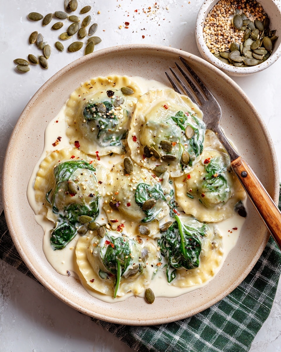 Homemade Ricotta and Spinach Ravioli Recipe - Recipe Image