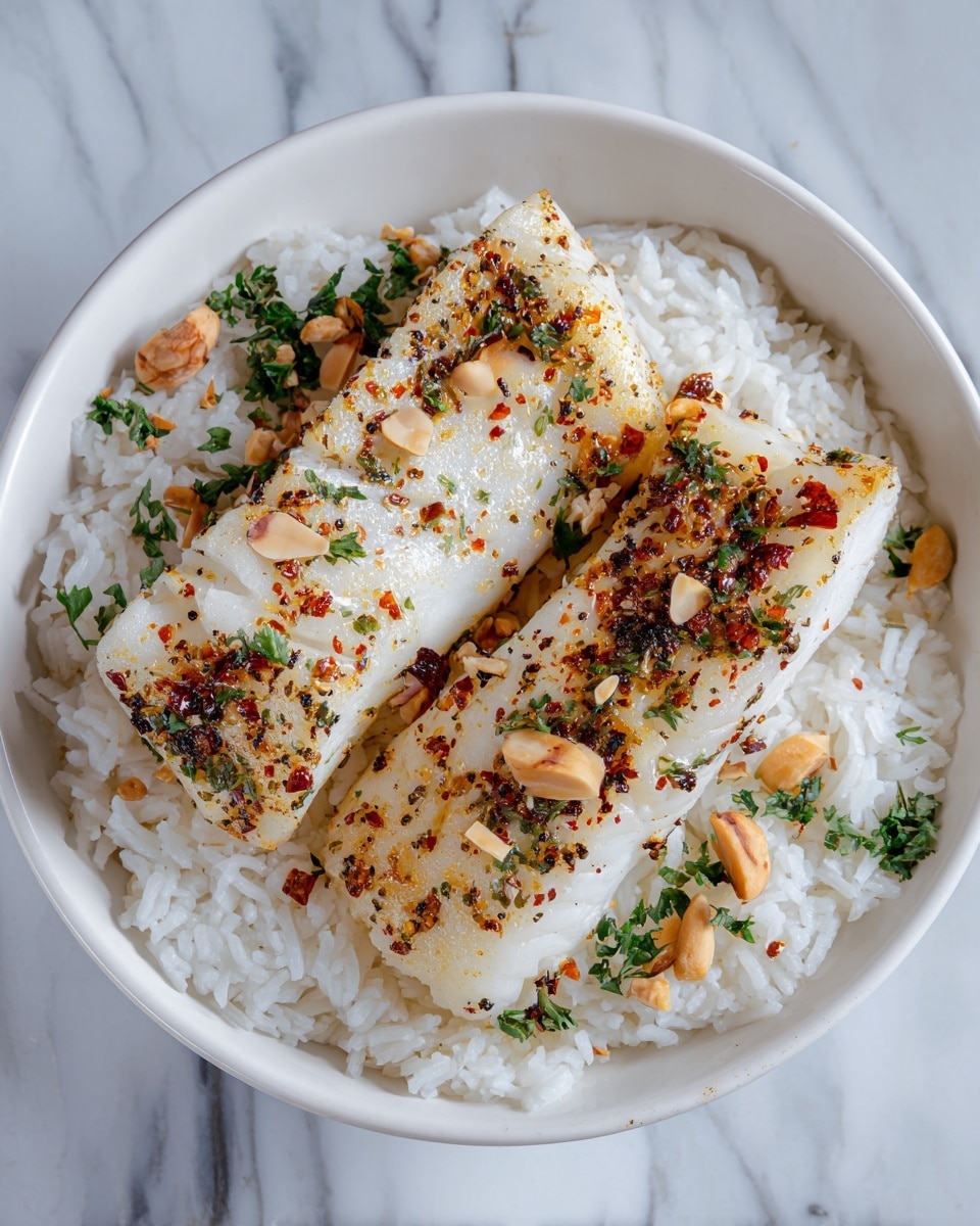 Haddock with Sticky Rice Recipe - Recipe Image
