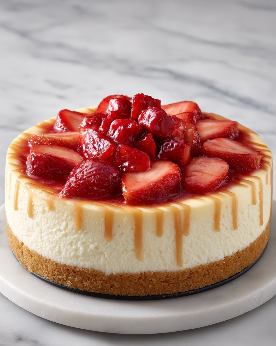 Strawberry Crunch Churro Cheesecake Recipe - Recipe Image
