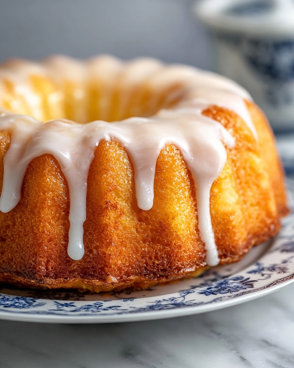 Vanilla Buttermilk Pound Cake with Cream Cheese Glaze Recipe - Recipe Image