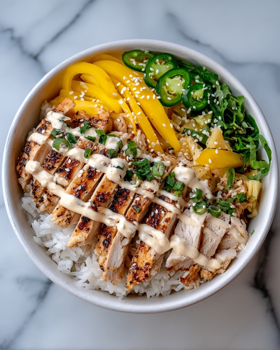 Greek Chicken Bowls with Creamy Tahini Feta Sauce Recipe - Recipe Image