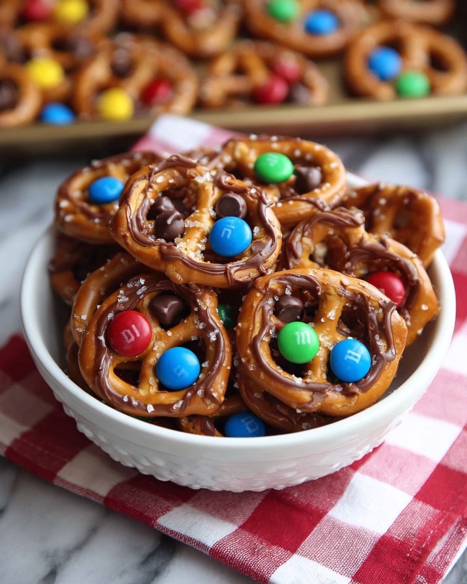 Rolo Pretzels with M&M Candies Recipe - Recipe Image