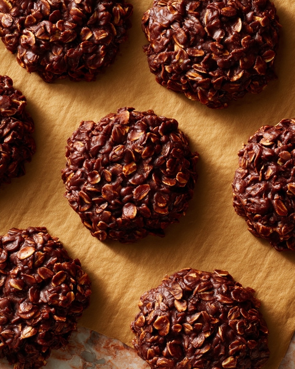 Chocolate No-Bake Cookies with Peanut Butter Recipe - Recipe Image