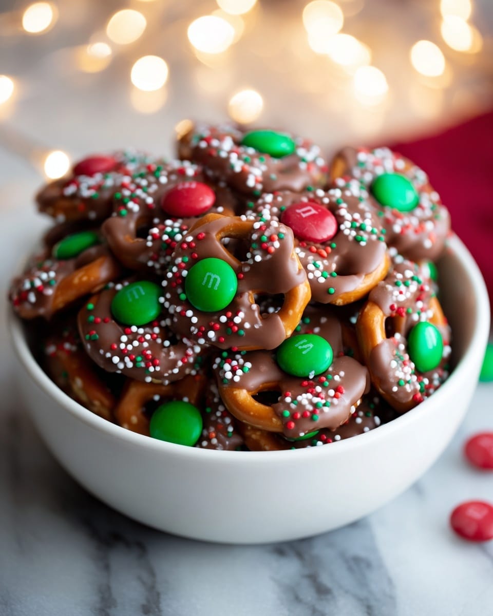 Rolo Pretzels with M&M Candies Recipe - Recipe Image