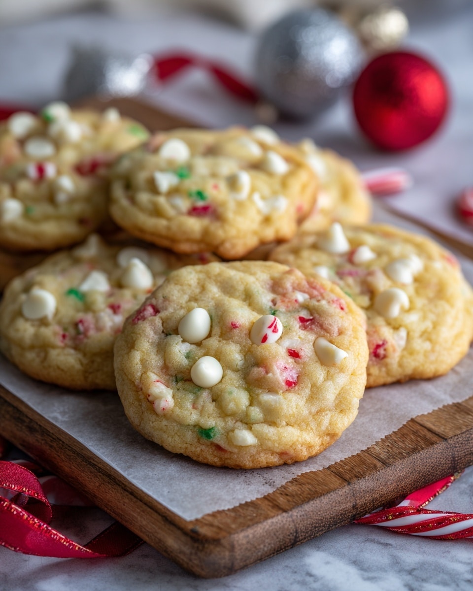 White Chocolate Candy Cane Cookies Recipe - Recipe Image
