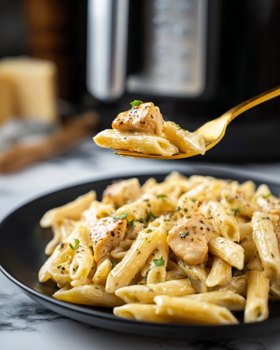 Slow Cooker Creamy Chicken and Penne Recipe - Recipe Image