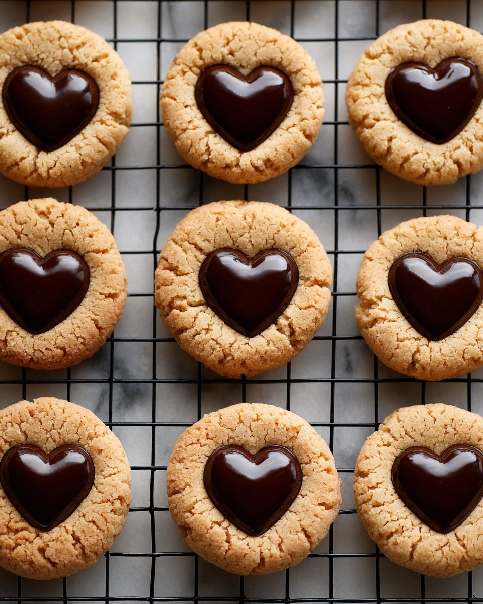 Heart-Shaped Peanut Butter Cookies Recipe - Recipe Image