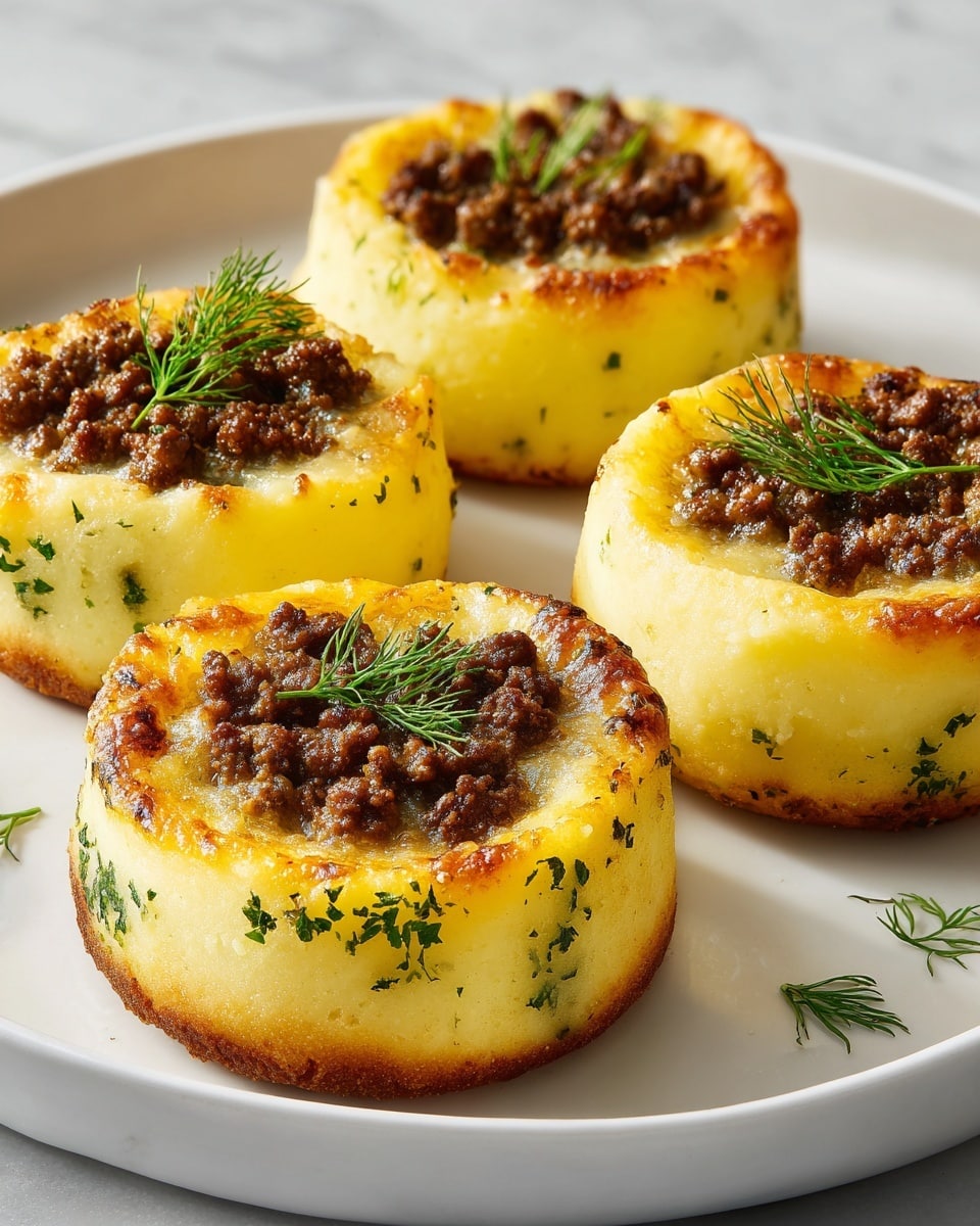 Stuffed Mashed Potato Nests Recipe - Recipe Image