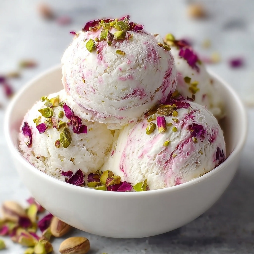 Rose Pistachio Ice Cream Recipe - Recipe Image