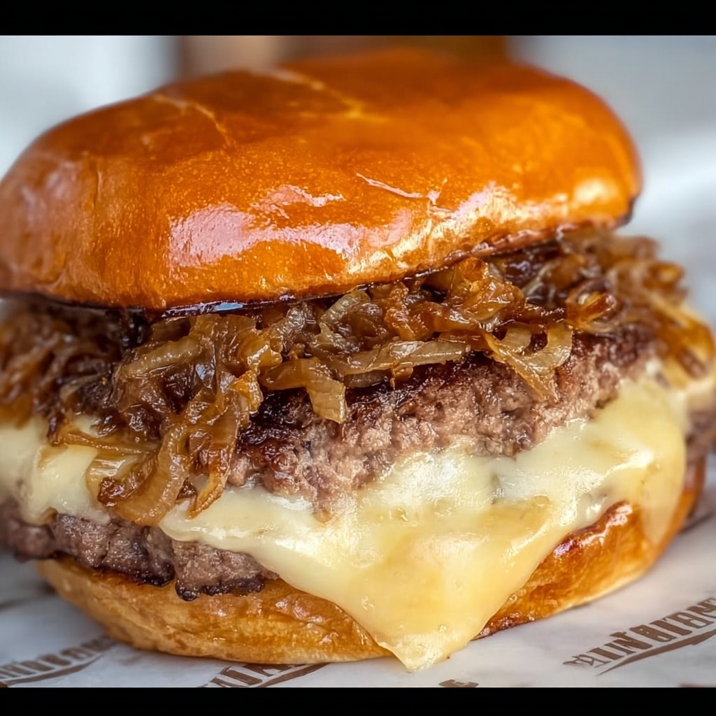 October Festival Pretzel Bun Beer Cheese Burger Recipe - Recipe Image