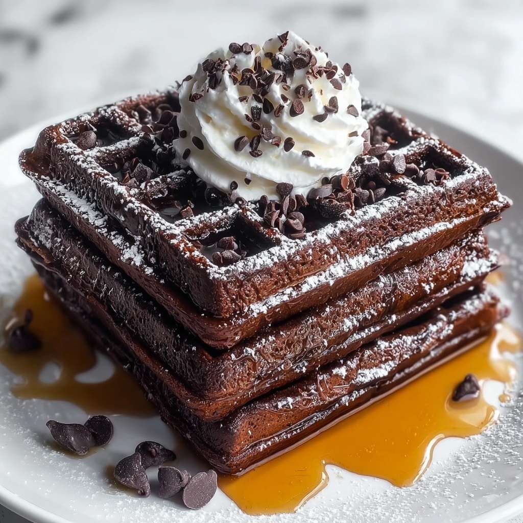 Fudgy Brownie Waffles Recipe - Recipe Image