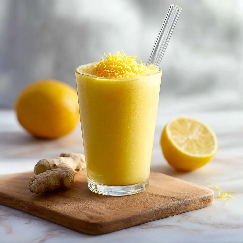 Fresh Lemon Ginger Detoxifying Smoothie Recipe - Recipe Image