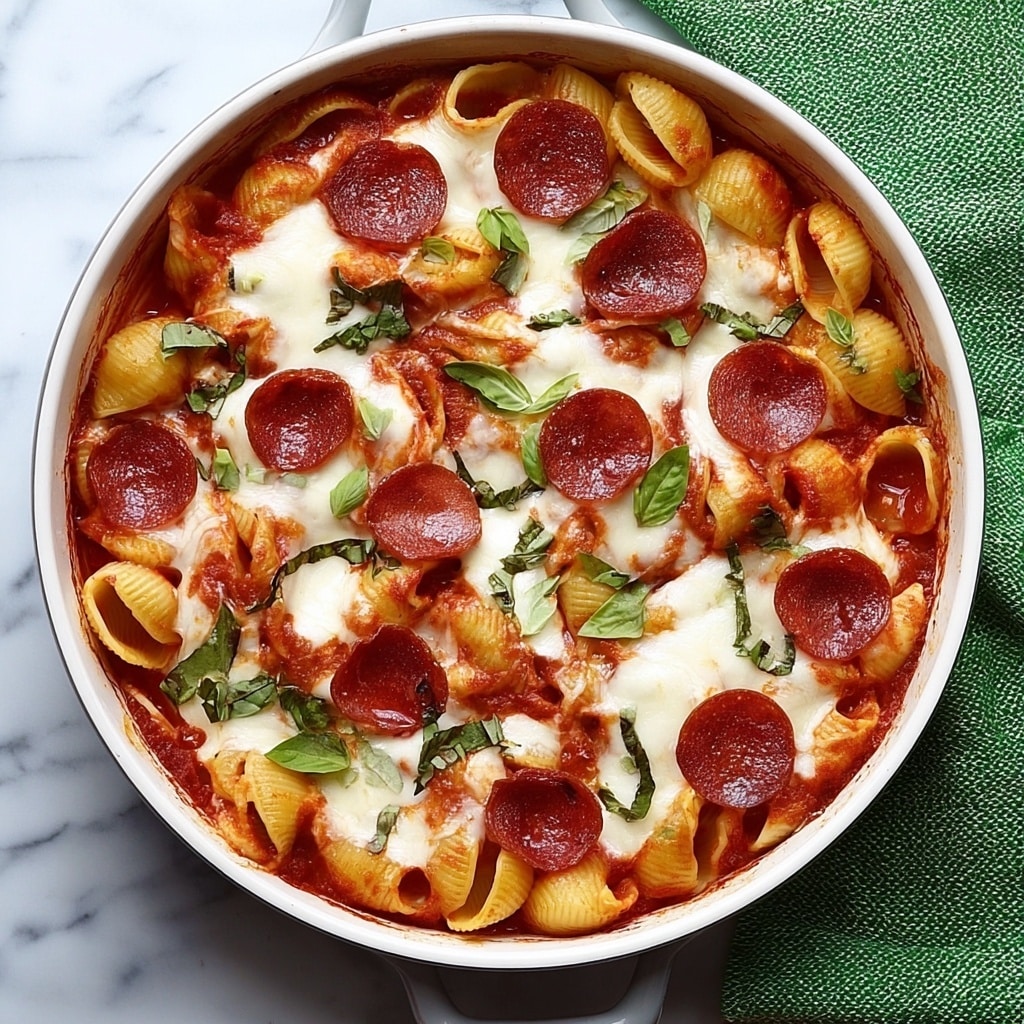 Cheesy Pepperoni Pasta Bake Recipe - Recipe Image