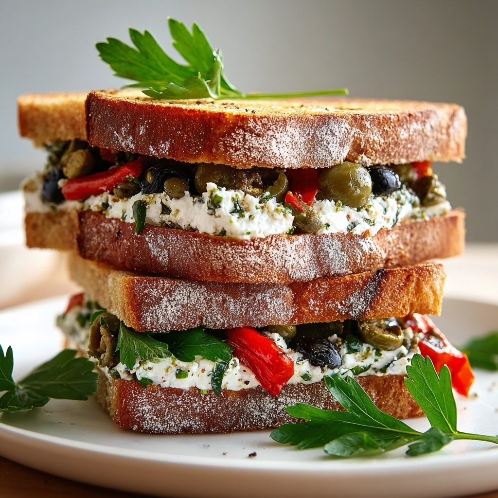 Olive Tapenade & Goat Cheese Sandwich Recipe - Recipe Image