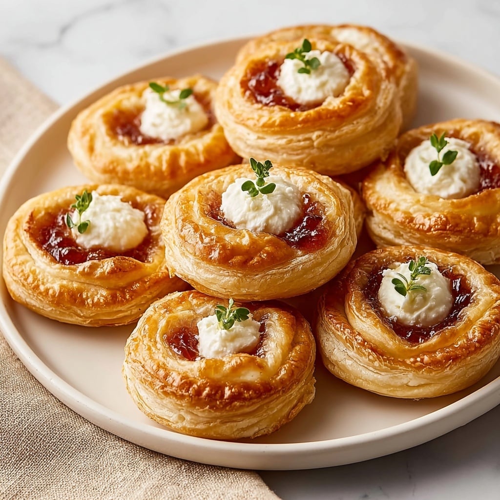 Cream Cheese and Pepper Jelly Puff Pastry Bites Recipe - Recipe Image