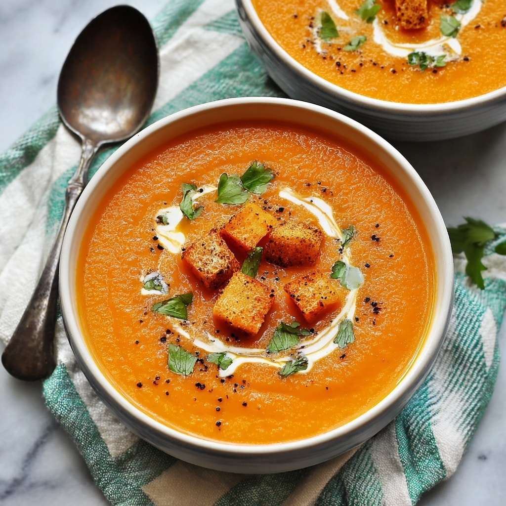 Spicy Butternut Squash and Sweet Potato Soup Recipe - Recipe Image