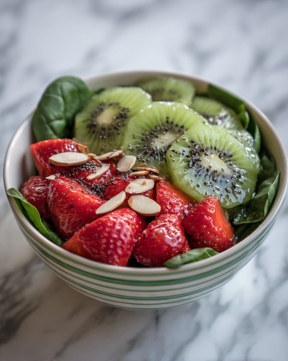 Strawberry Kiwi and Spinach Salad Recipe - Recipe Image