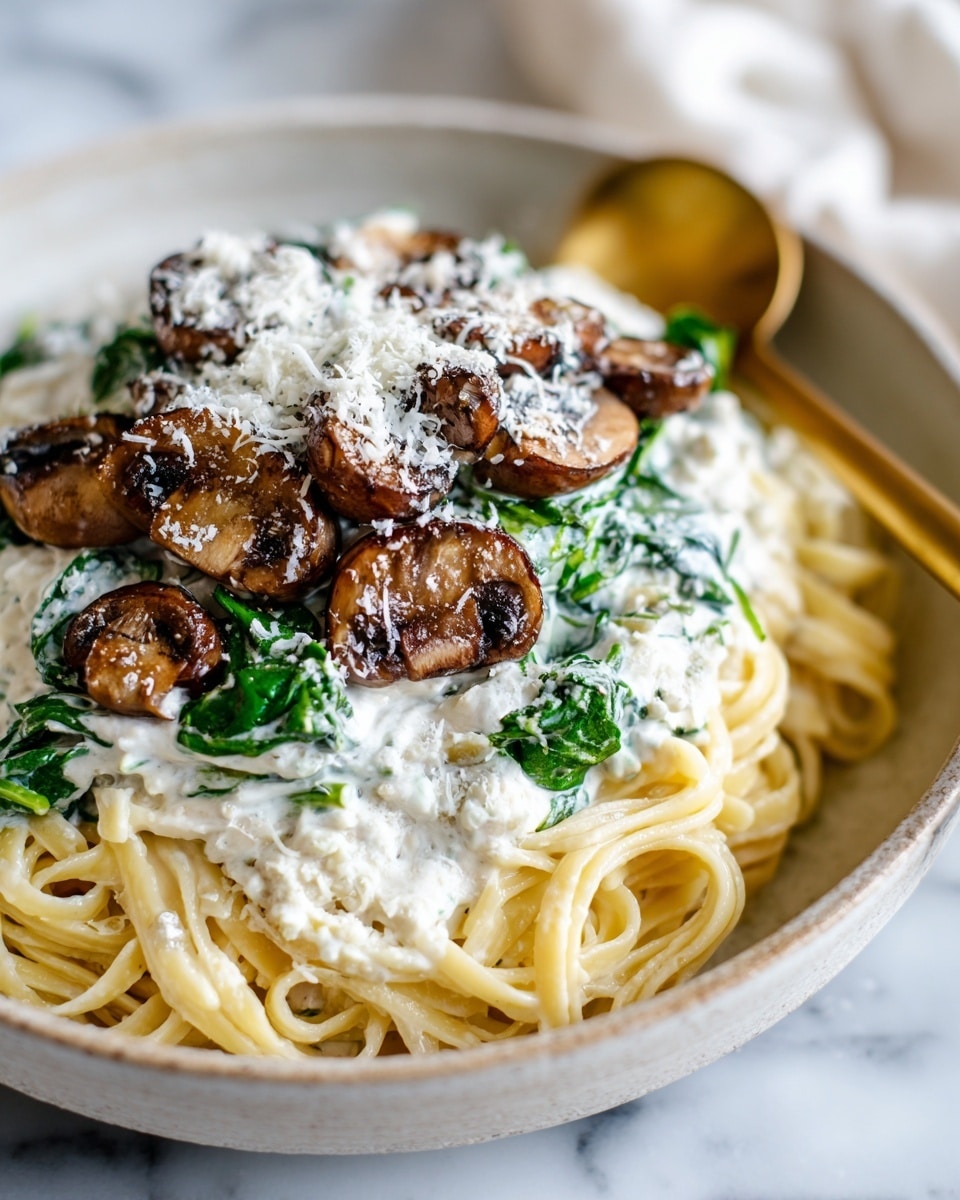 Creamy Mushroom Fettuccine Recipe - Recipe Image
