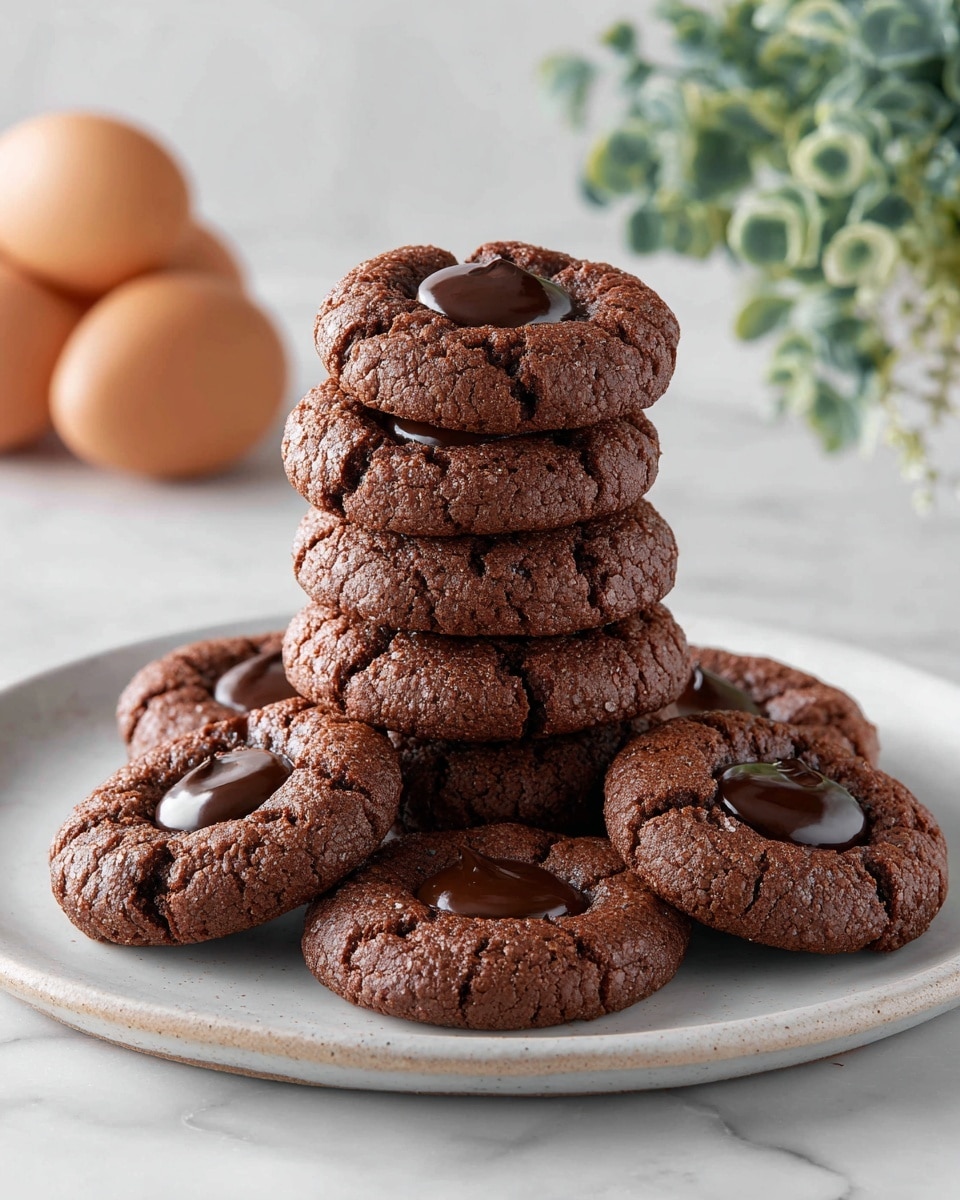 Chocolate Hazelnut Thumbprint Cookies Recipe - Recipe Image