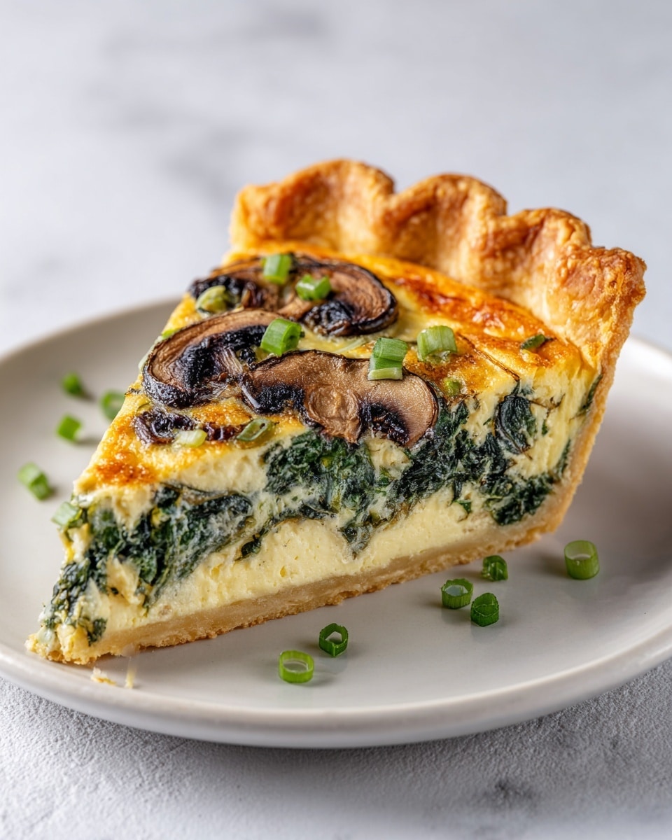 Spinach & Mushroom Quiche Recipe - Recipe Image