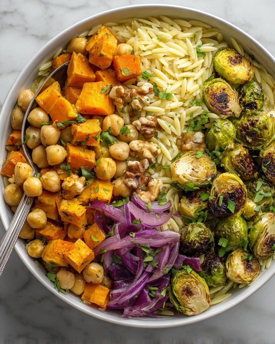 Vegan Roasted Veggie Orzo Salad Recipe - Recipe Image