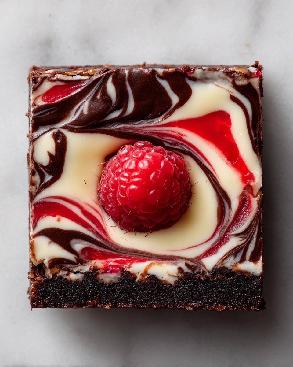Raspberry Swirl Zucchini Brownies Recipe - Recipe Image