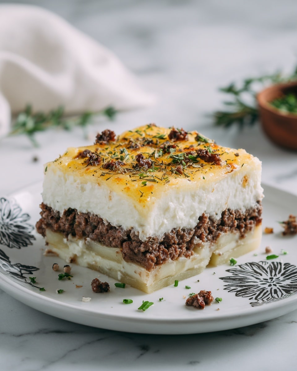 Sausage, Egg, and Cream Cheese Hashbrown Casserole Recipe - Recipe Image
