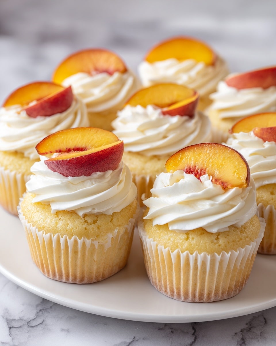 Honey Peach Cream Cheese Cupcakes Recipe - Recipe Image