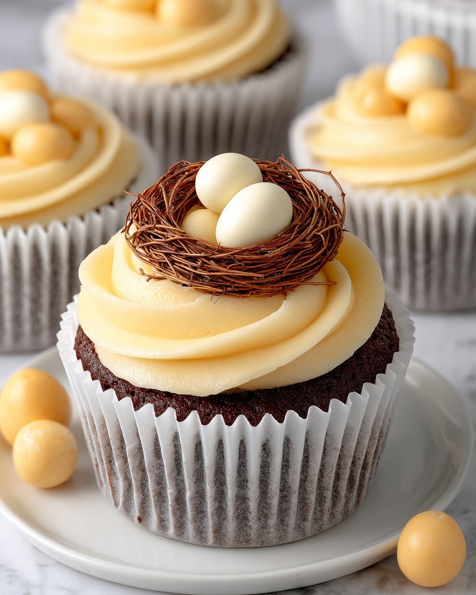 Bird's Nest Cupcakes Recipe - Recipe Image