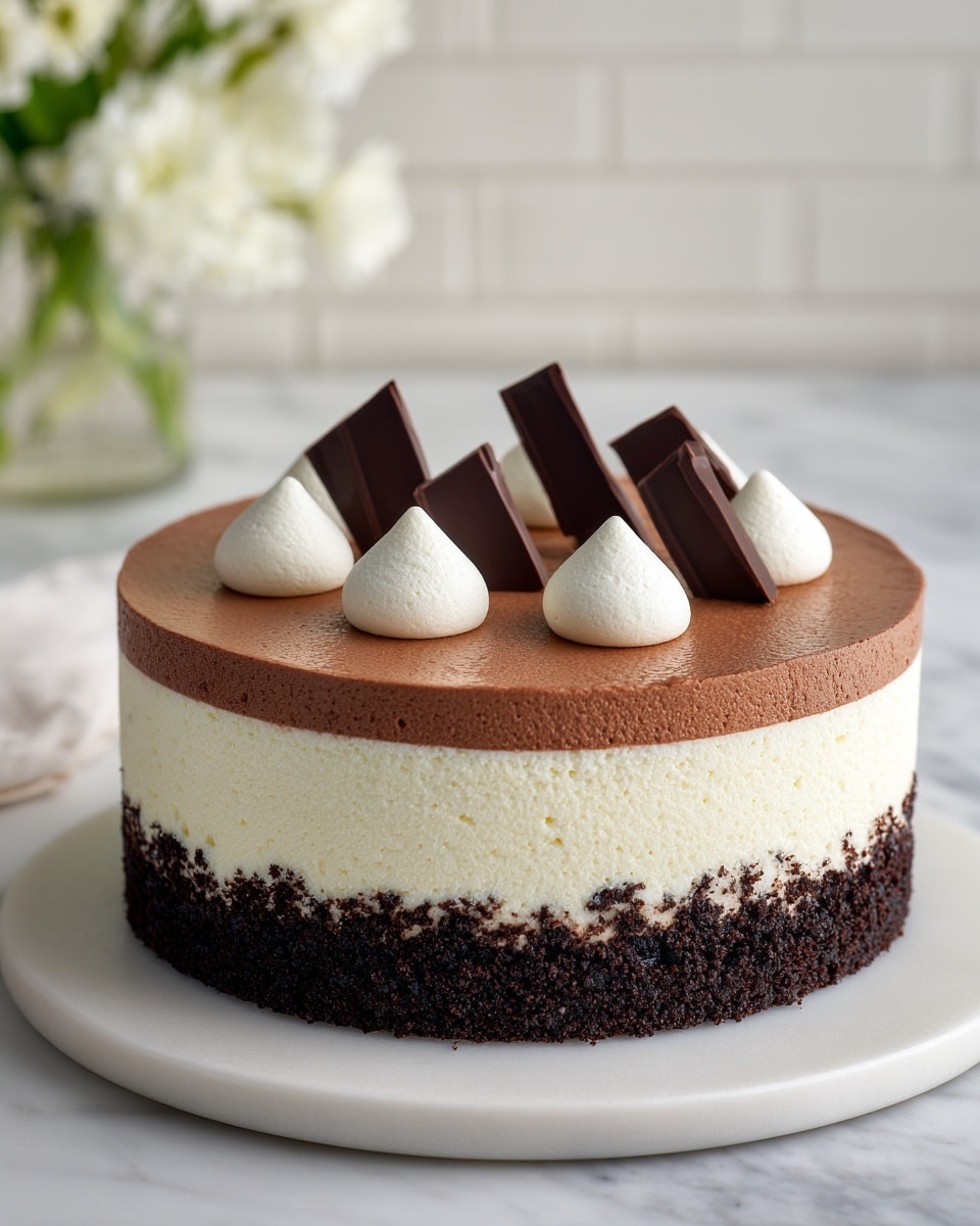 Triple Chocolate Mousse Cake Recipe - Recipe Image