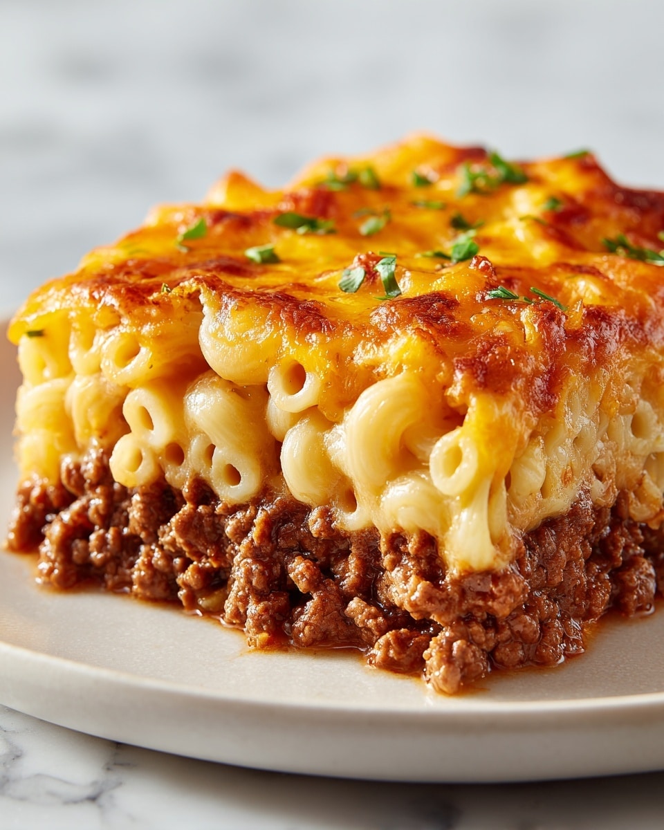 Mac ‘n’ Cheese-Stuffed Meatloaf Recipe - Recipe Image