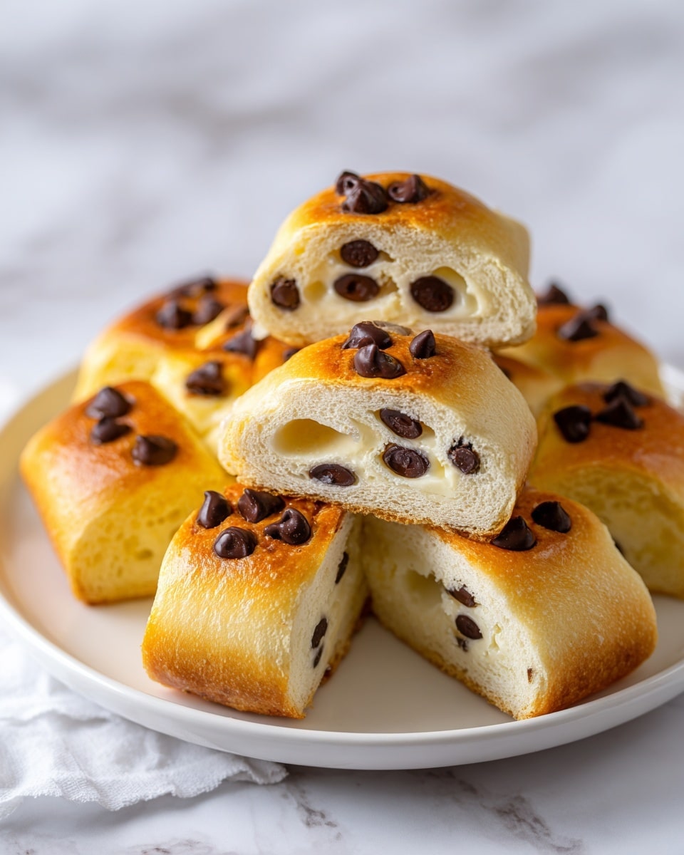 Chocolate Chip Vanilla Custard Brioches Recipe - Recipe Image