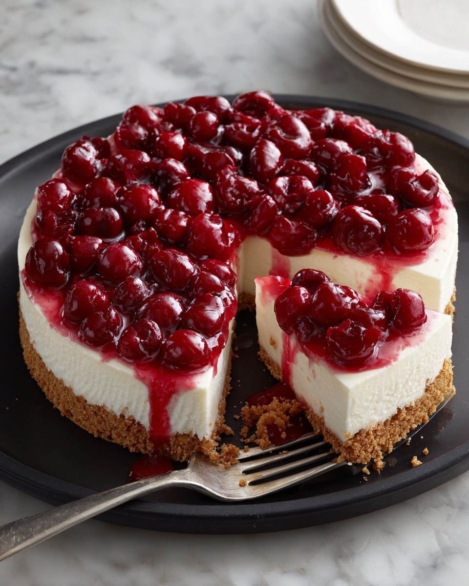 Easiest No-Bake Cherry Cheesecake Recipe - Recipe Image