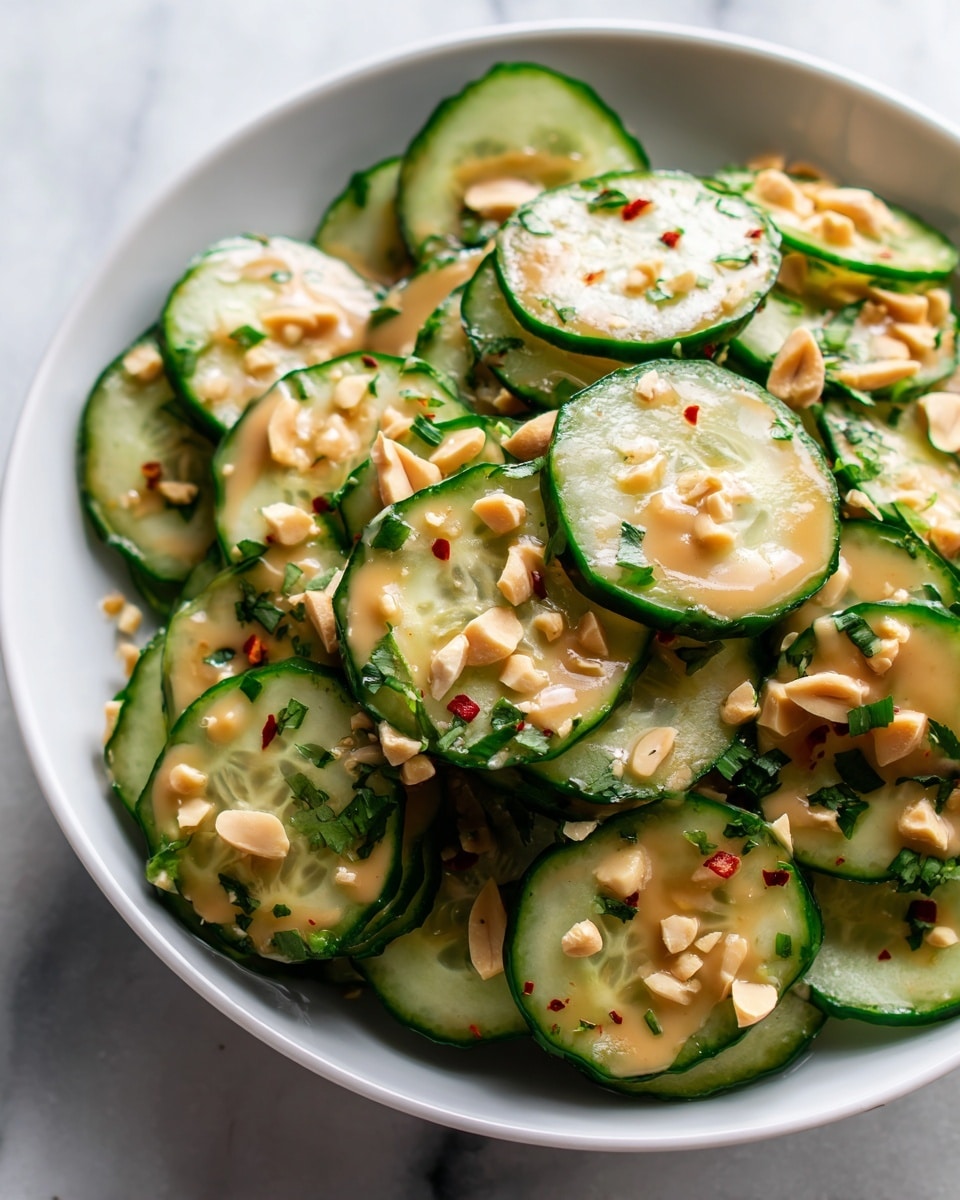 Cucumbers in Spicy Peanut Sauce Recipe - Recipe Image