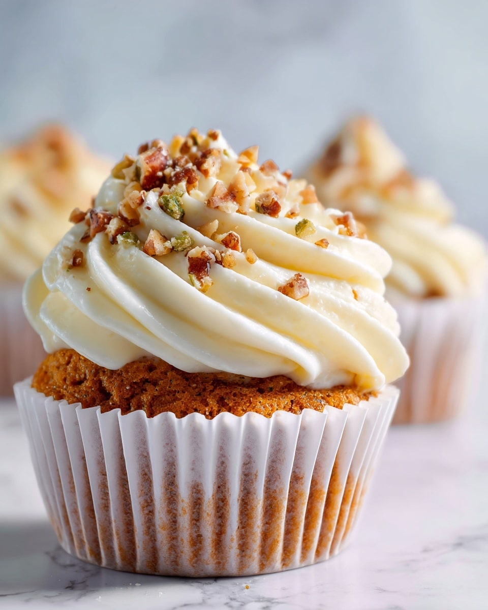 Luscious Pistachio Cupcakes with Vanilla Buttercream Frosting Recipe - Recipe Image