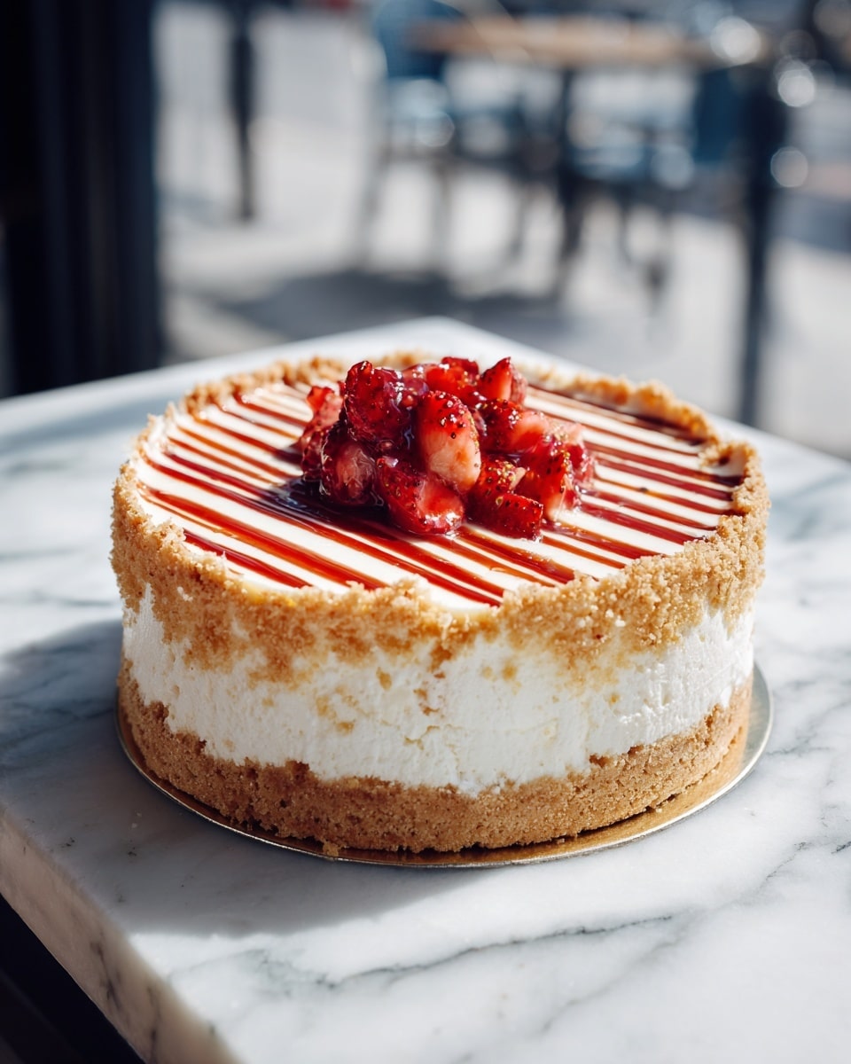 Strawberry Crunch Churro Cheesecake Recipe - Recipe Image