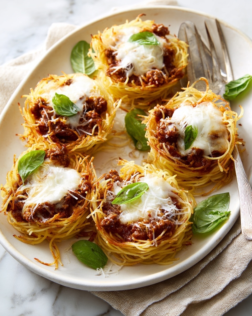Meatballs in Spaghetti Nests Recipe - Recipe Image