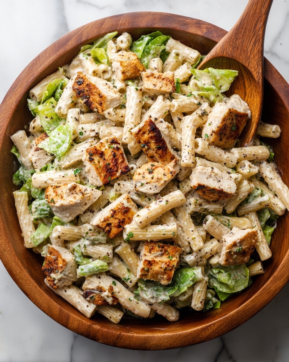 Chicken Caesar Pasta Salad: A Delicious Twist on a Classic Favorite Recipe - Recipe Image