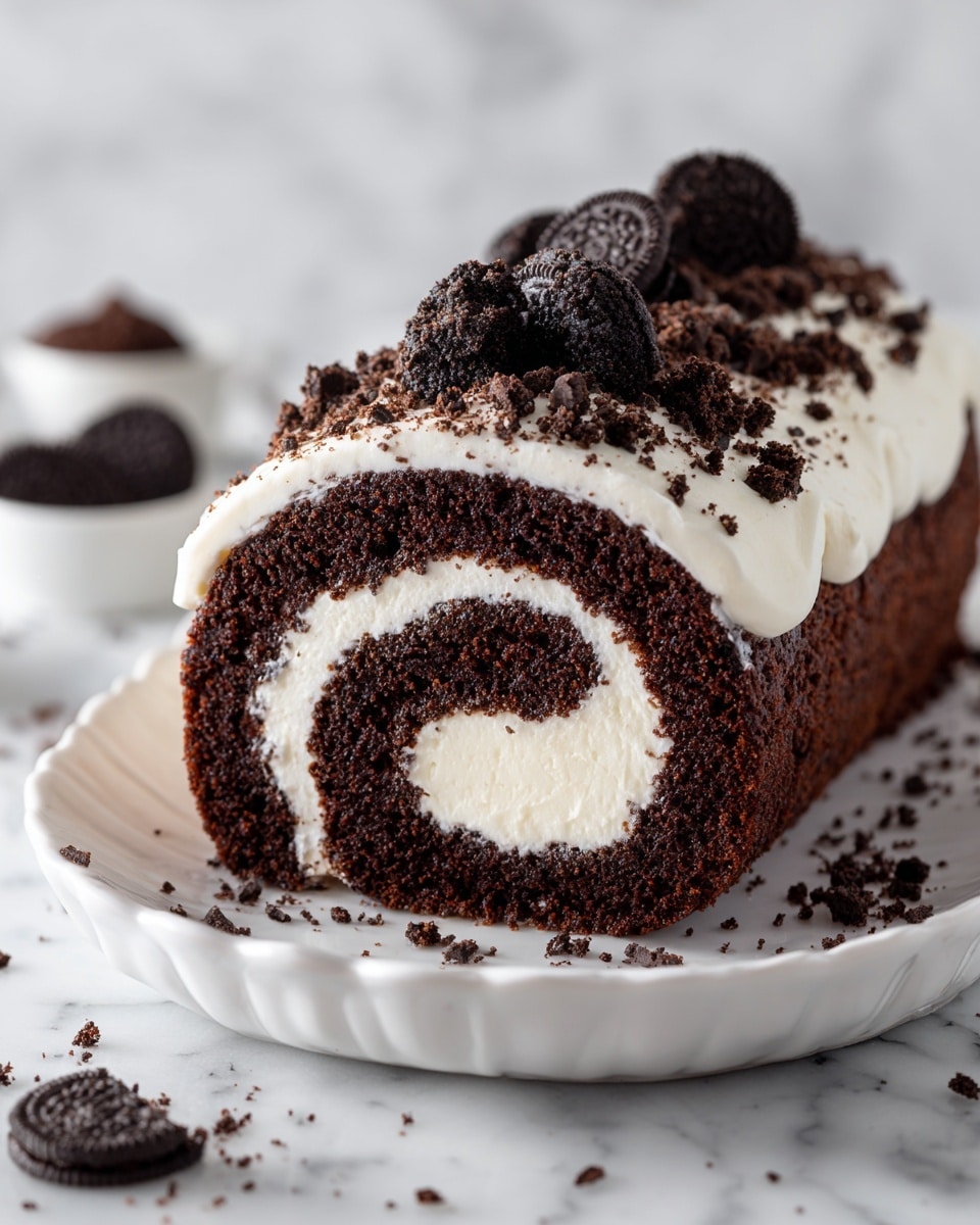 Cookies and Cream Cake Roll Recipe - Recipe Image