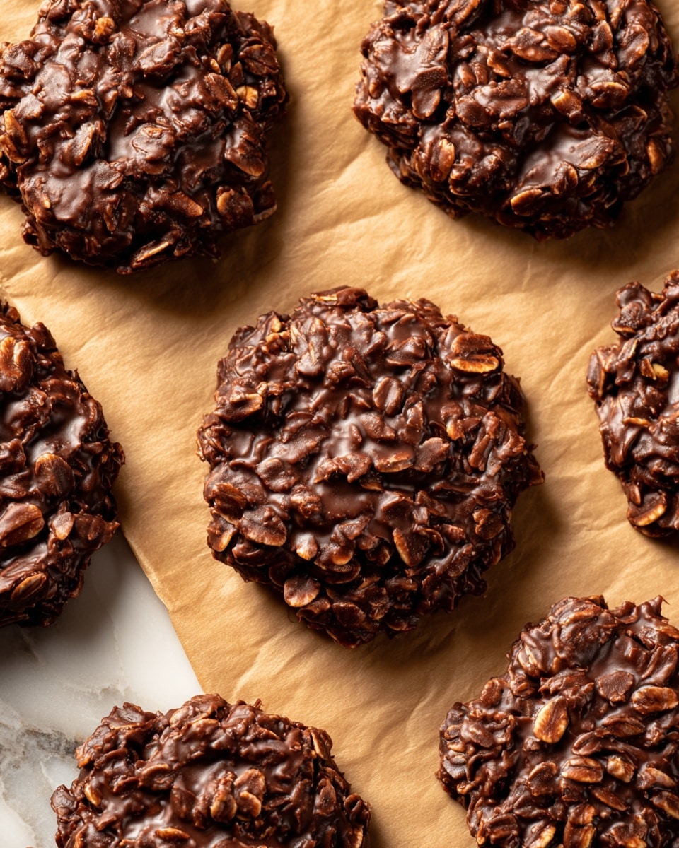 Chocolate No-Bake Cookies with Peanut Butter Recipe - Recipe Image
