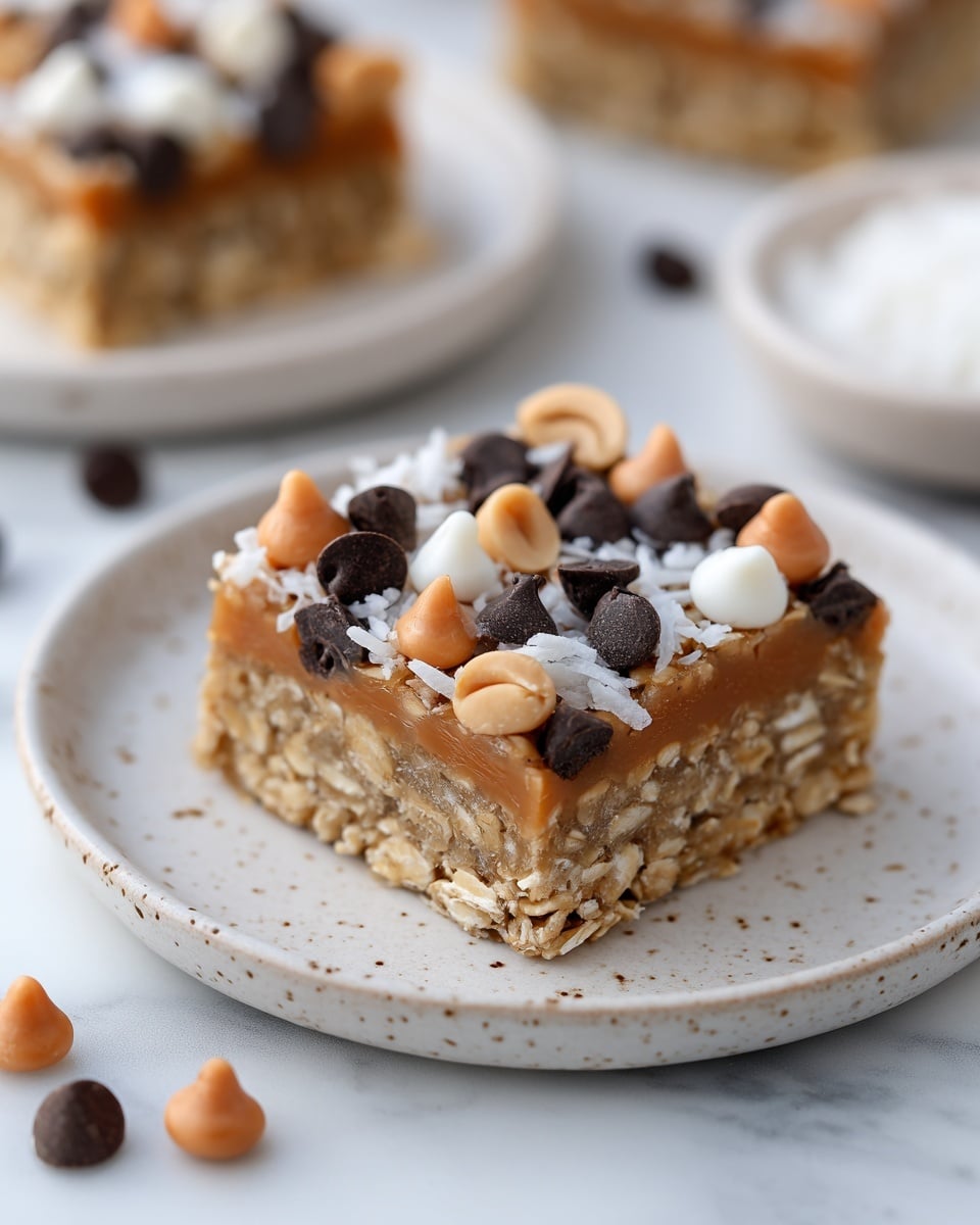 Baked Oatmeal Cake with Chocolate, Butterscotch, and Coconut Recipe - Recipe Image