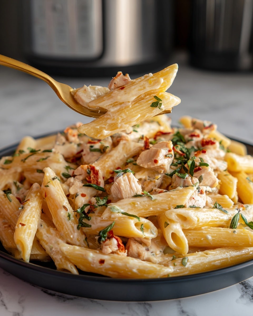 Slow Cooker Creamy Chicken and Penne Recipe - Recipe Image