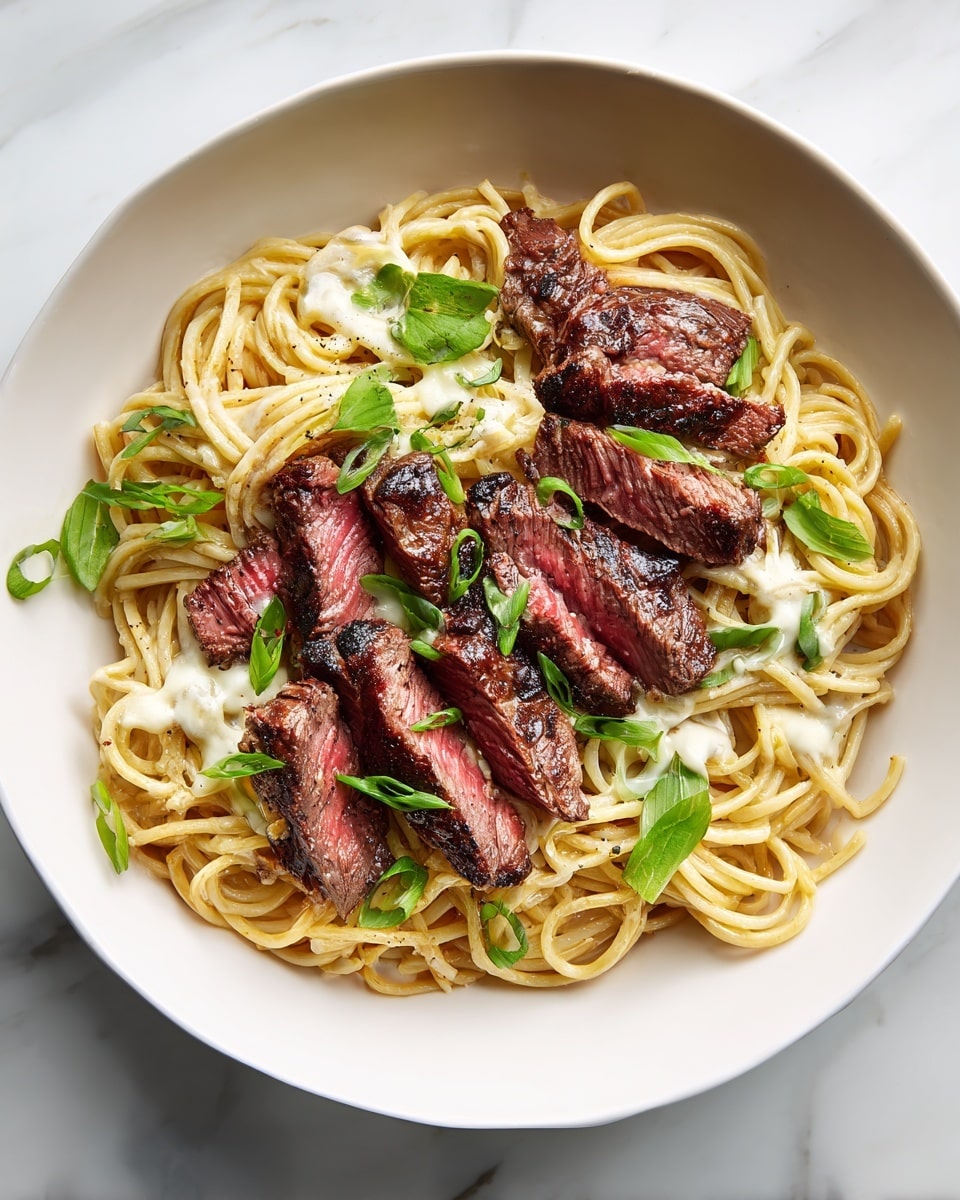 Garlic Butter Steak Lightning Noodles Recipe - Recipe Image