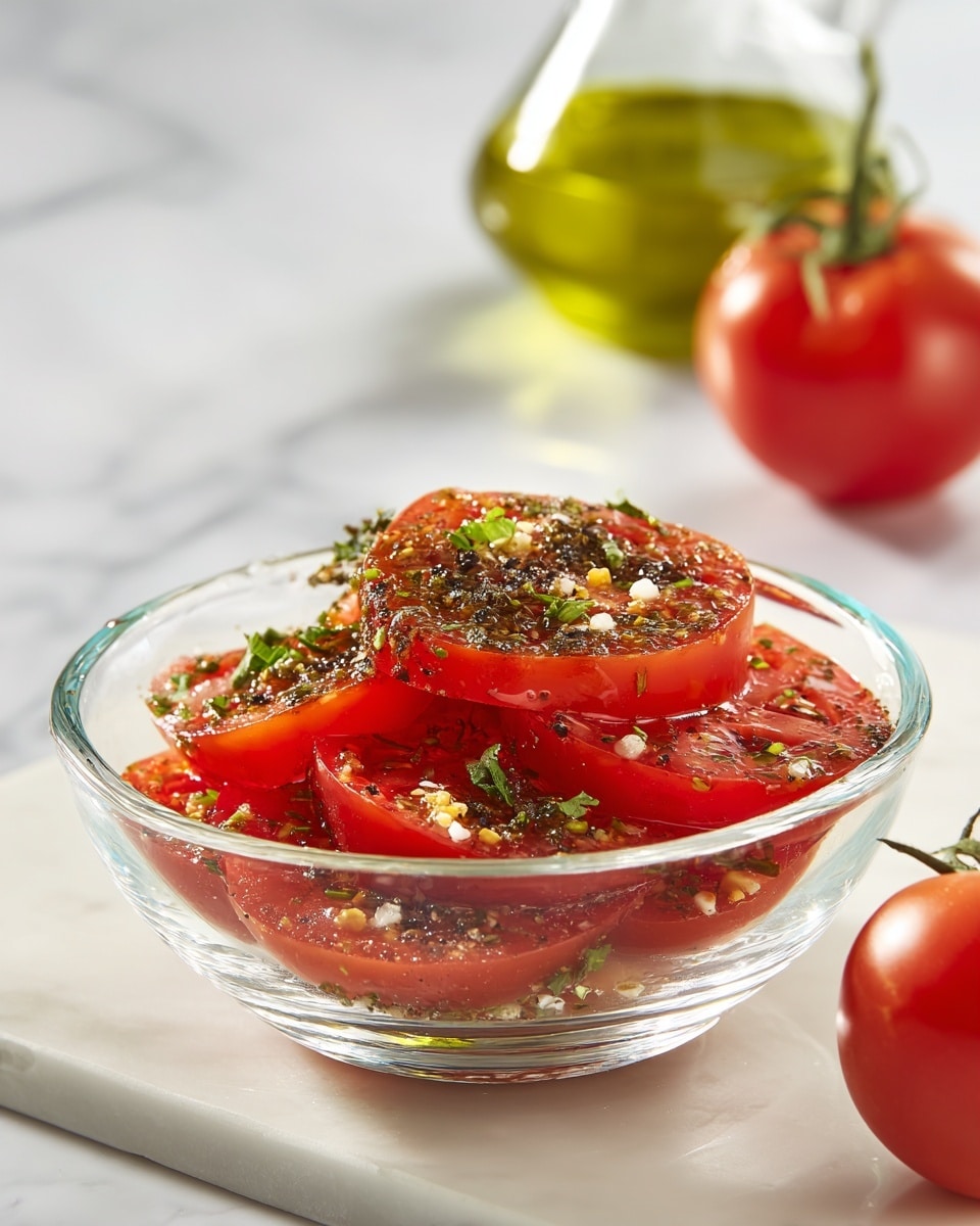Easy Marinated Tomatoes Recipe - Recipe Image