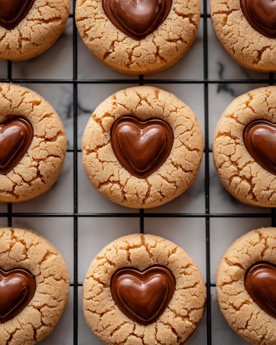 Heart-Shaped Peanut Butter Cookies Recipe - Recipe Image