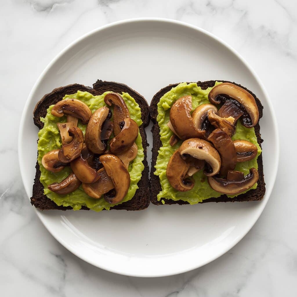 Avocado Garlicky Mushroom Toast Recipe